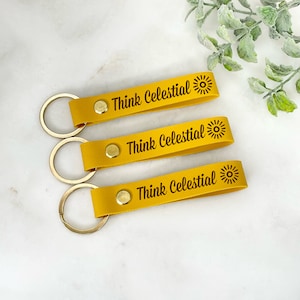 Think Celestial Leather Keychain 3 PACK