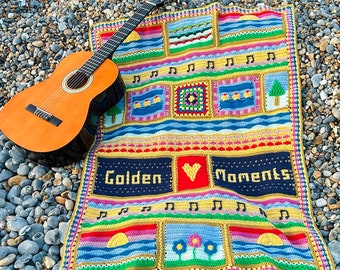 Modèle de couverture au crochet Golden Moments