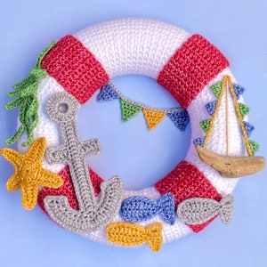 Life Ring Wreath Coastal Crochet Pattern