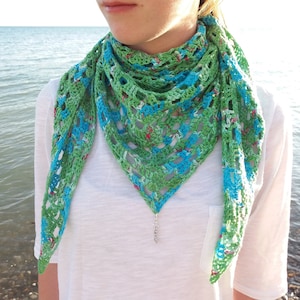 Pattern for &#39;Sea Thrift&#39; Filet Crochet Shawl