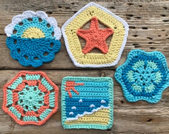 Coastal Crochet Coasters