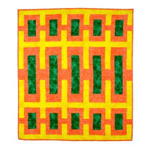 Tracking Along Pattern PDF Download - Sewing for Beginners Original Modern Quilting Design for Baby, Throw and Queen Sizes