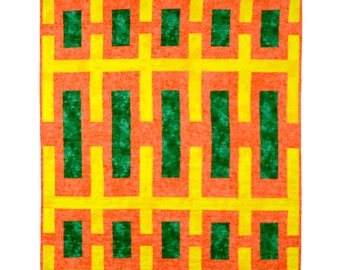 Tracking Along Pattern PDF Download - Sewing for Beginners Original Modern Quilting Design for Baby, Throw and Queen Sizes