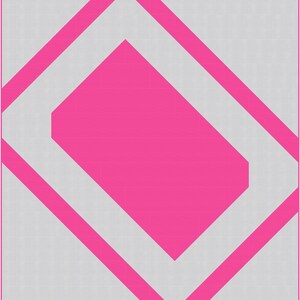 Centred Quilt Pattern PDF Download - Original Modern Quilting Design for Beginners Sizes Baby, Throw and Twin - Half Square Triangle Quilt