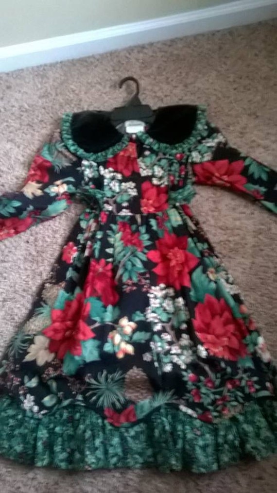 Bonnie Jean holiday/winter dress lil girl - image 1