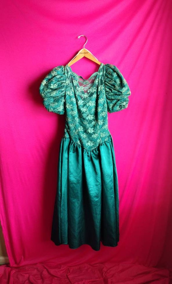 Vintage Emerald city green princess dress - image 1
