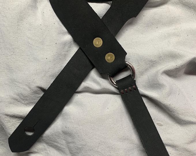 Leather mandolin strap