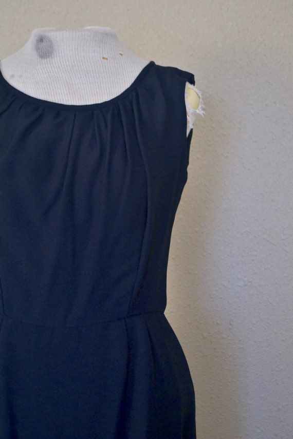 Small1950s LBD Little Black Dress Cotton Sleeveless