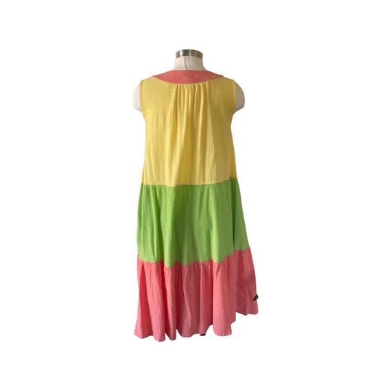 MEDIUM/ LARGE // vintage colorblock trapeze dress… - image 6