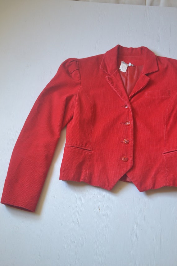 vintage cropped corduroy jacket // 1940s style re… - image 3