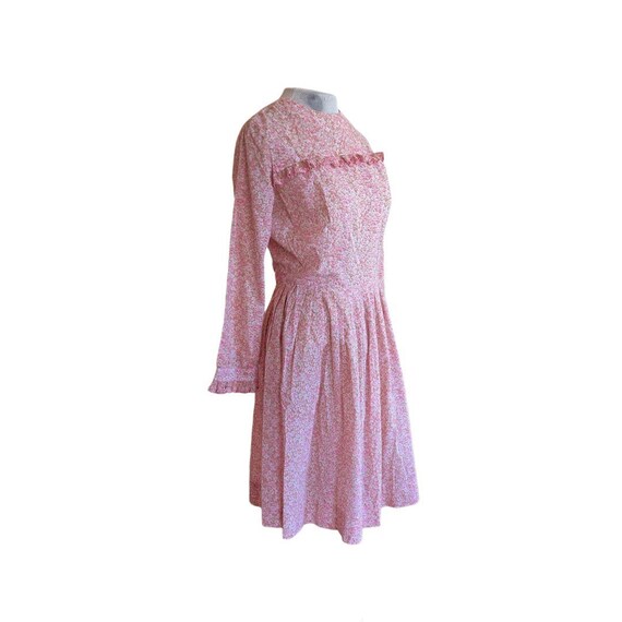 1960s pretty in pink day dress // vintage cotton … - image 8
