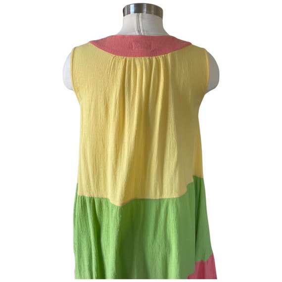 MEDIUM/ LARGE // vintage colorblock trapeze dress… - image 3