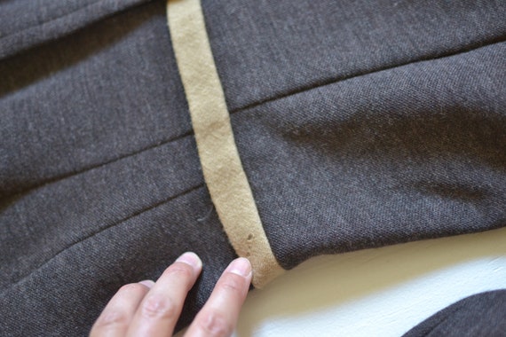 1950s chocolate brown wool dress // fifties warm … - image 7