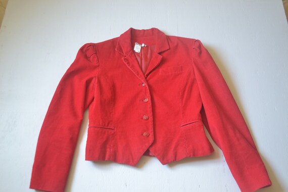 vintage cropped corduroy jacket // 1940s style re… - image 4