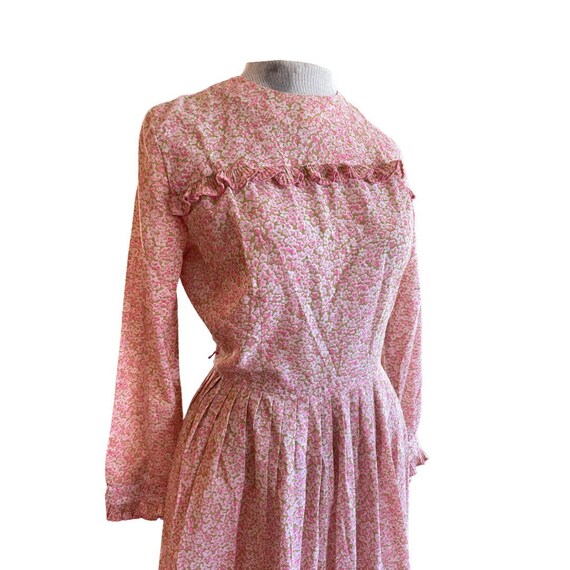 1960s pretty in pink day dress // vintage cotton … - image 7