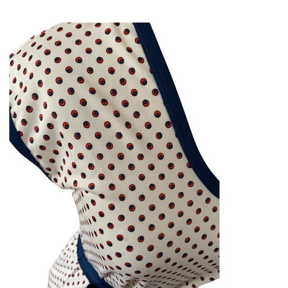 vintage polka dot dress // 1970s white sheath dre… - image 3