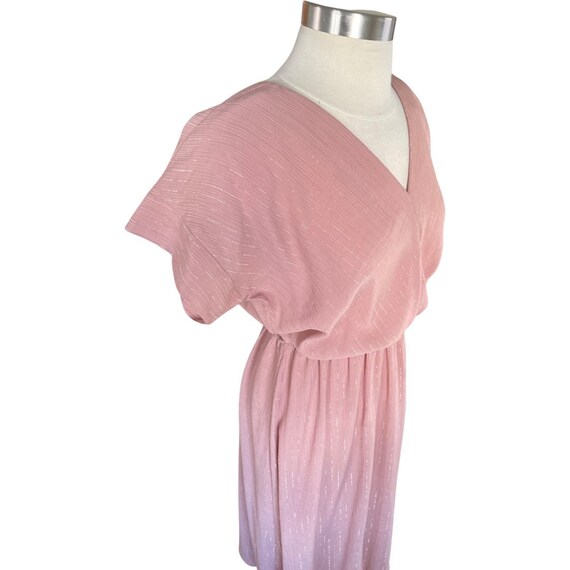 vintage blousy dusty rose dress // 1980s pink dan… - image 8