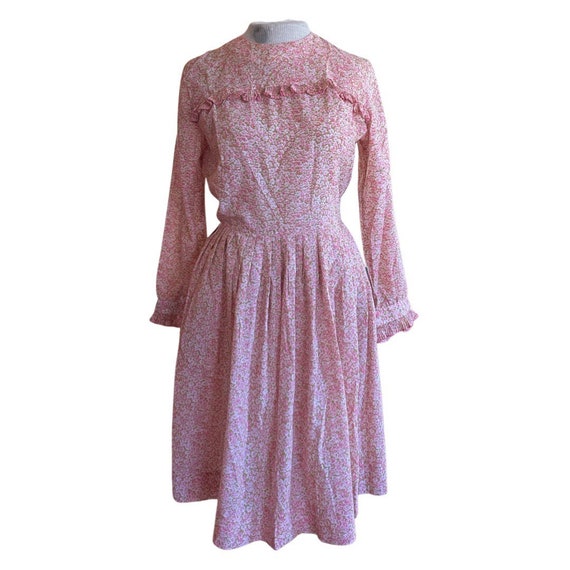 1960s pretty in pink day dress // vintage cotton … - image 4