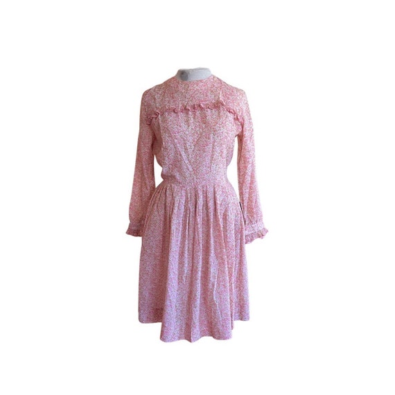 1960s pretty in pink day dress // vintage cotton … - image 5