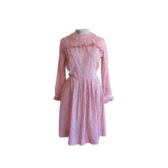 1960s pretty in pink day dress // vintage cotton … - image 3