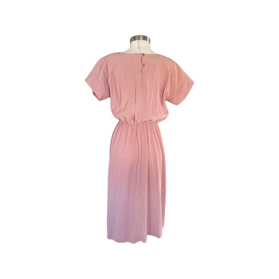 vintage blousy dusty rose dress // 1980s pink dan… - image 6