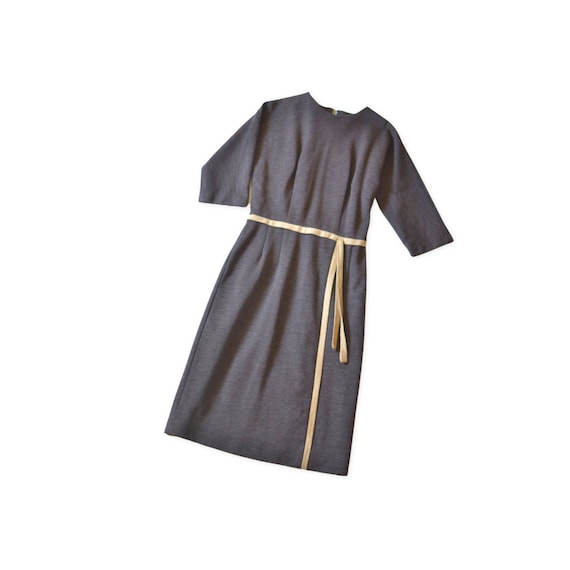 1950s chocolate brown wool dress // fifties warm w