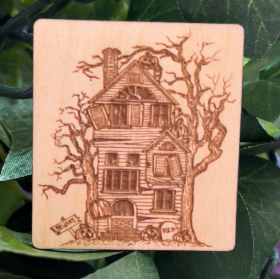 Haunted House Needle Minder Etsy