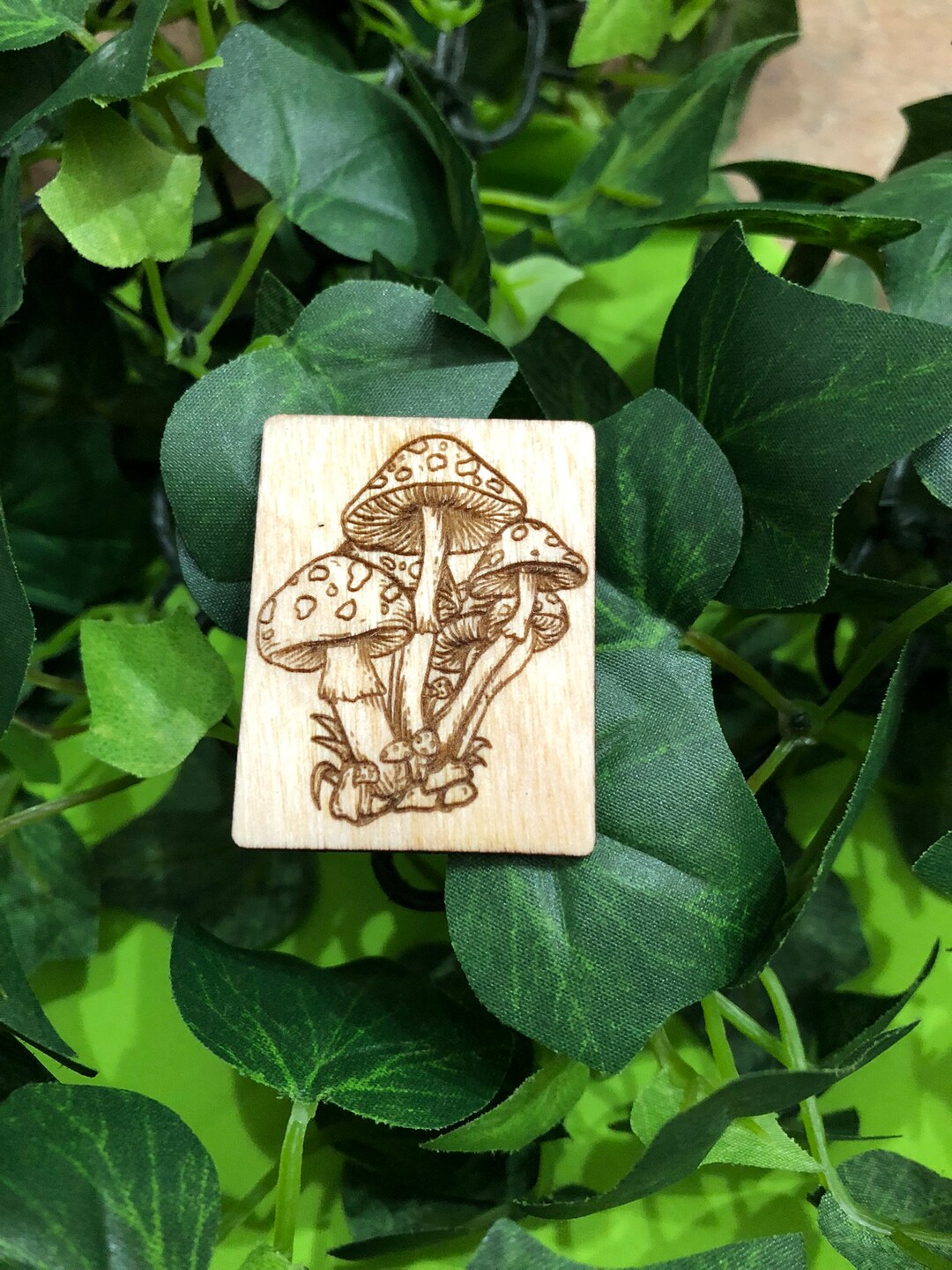 Wooden Mushroom Needle Minder by Alison Glass main image 0