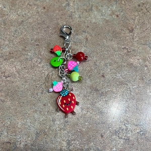 Strawberry Scissor Fob/Zipper Pull
