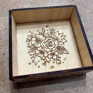 Engraved Wooden Ruler Box