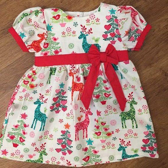 Items similar to Girls Christmas Dress - Girls Day Dress - Babies 1st ...