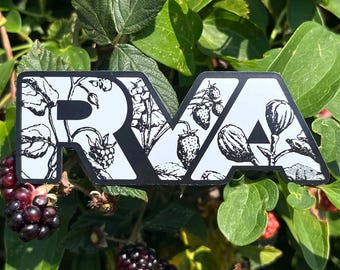 4" RVA Botanical Magnet | Car Decal & Refrigerator Magnet