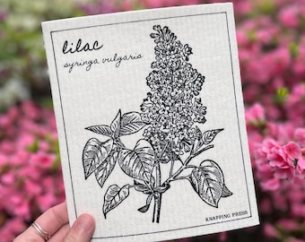 Swedish Dishcloth - Lilac (Syringa Vulgaris) | Eco-Friendly Cleaning Cloth | Sustainable Alternative to Paper Towels & Sponges