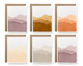 Set of 6 - Eco-Friendly 100% Recycled Blue Ridge Mountains Card Collection