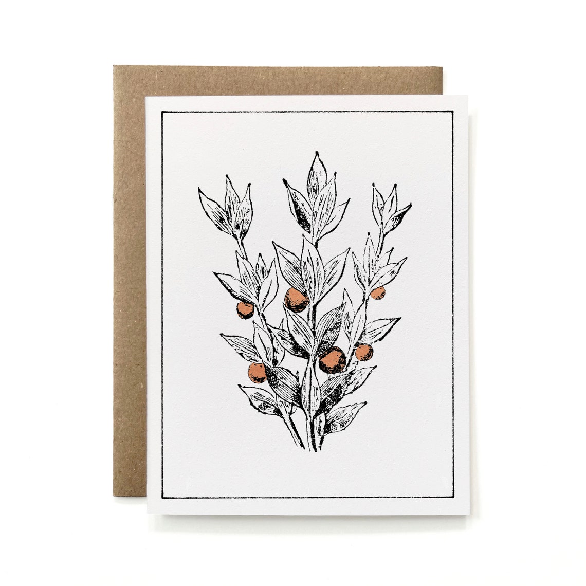 Set of 6 - Eco-friendly 100% Recycled Painted Botanicals Card ...