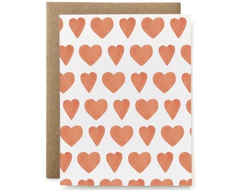 Eco-Friendly 100% Recycled Heart Pattern Card