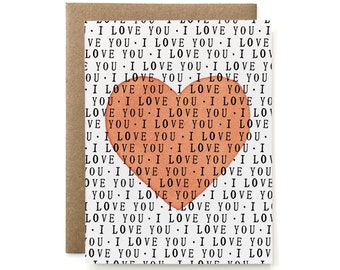 Eco-Friendly 100% Recycled I Love You II Card