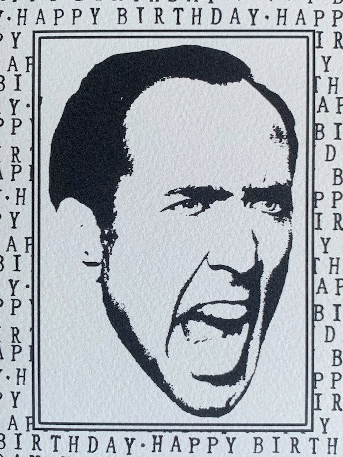 Nicolas Cage Birthday Card W/ Double Border Professionally - Etsy UK
