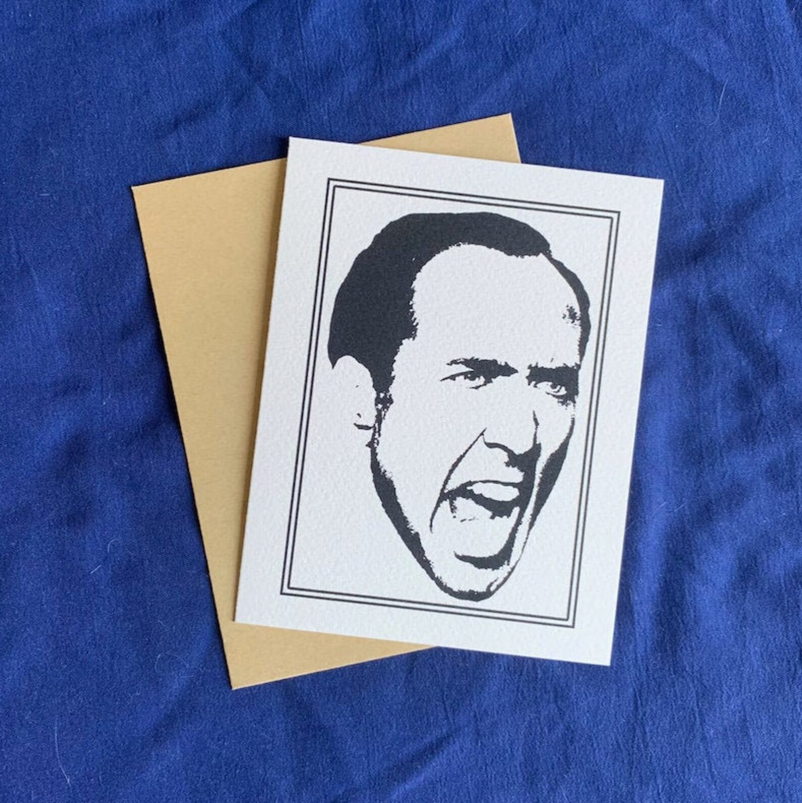 Nicolas Cage Card w/ Double Border Professionally Printed | Etsy