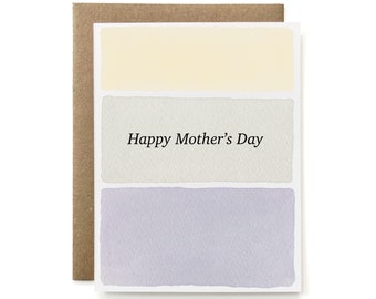 Eco-Friendly 100% Recycled Natural Dye Mother's Day Card - Vertical Stripes