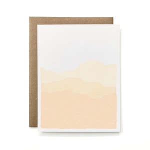 Tarjeta ecológica 100 % reciclada: Blue Ridge Mountains en tono miel