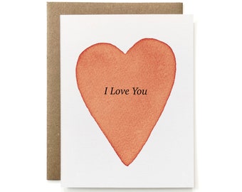 Eco-Friendly 100% Recycled I Love You I Card