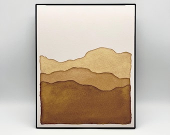 8 x 10" Blue Ridge Mountains in Brown Print