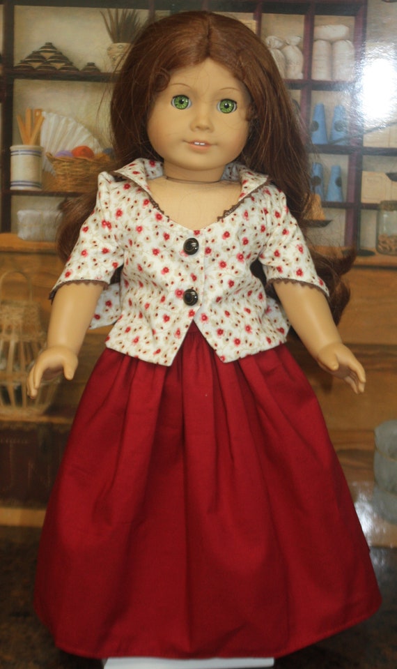 Red Wool Colonial Cape Fits 18 inch American Girl Dolls
