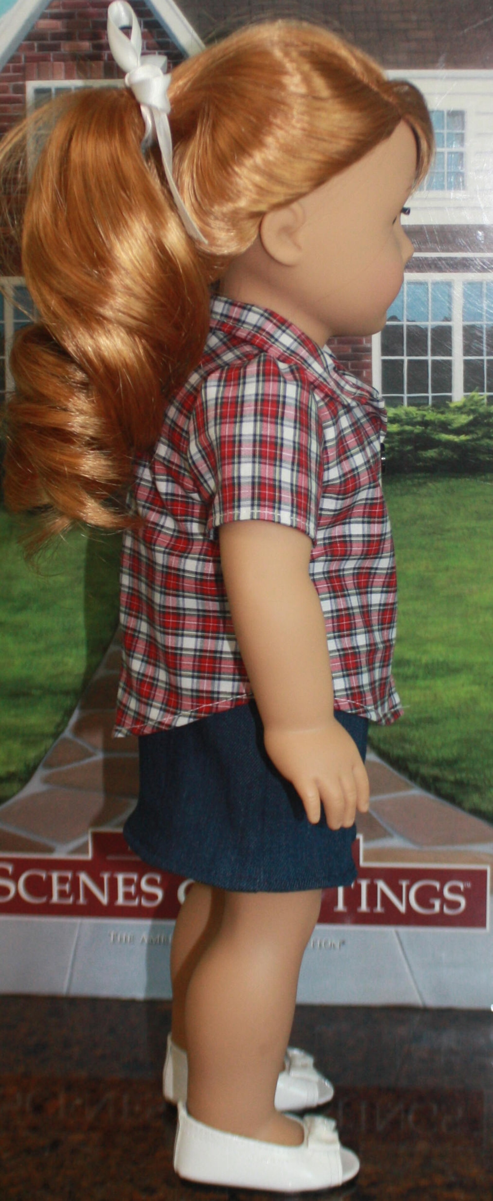 RESERVED American Girl Coat Ensemble in Red and Denim Etsy