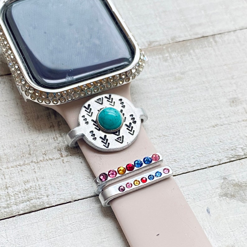 Apple Watch Charm Personalize Birthstone Watch Band Charm Etsy