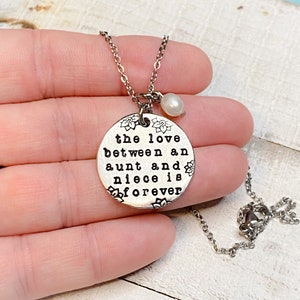 Aunt and Niece Necklace personalized gift Niece Jewelry, Aunt and Niece Necklace, Aunt Gift, Niece Gift, Auntie Necklace, The Love Between