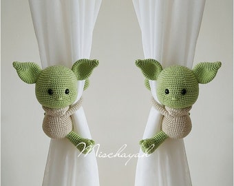Crochet Baby Doll Curtain Tie Backs, curtain holders-Adorable gift for Home.