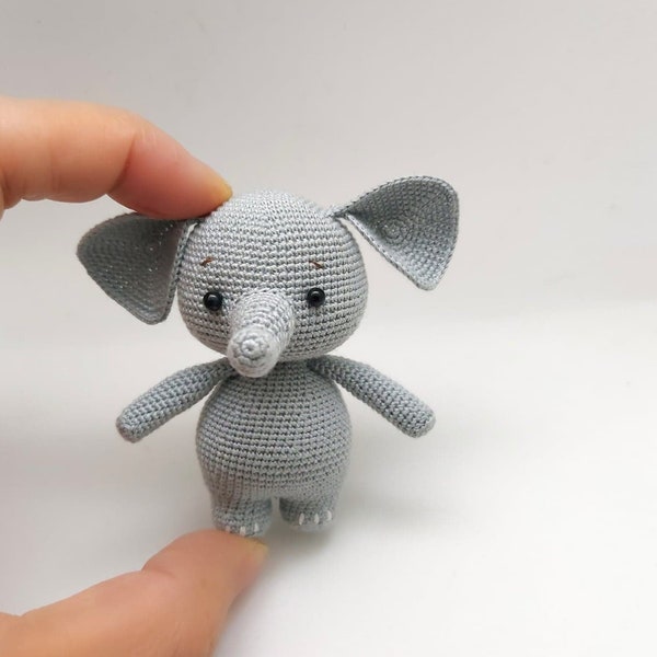 Mini elephant, miniature elephant, Tiny doll, miniature doll, pocket pal.
