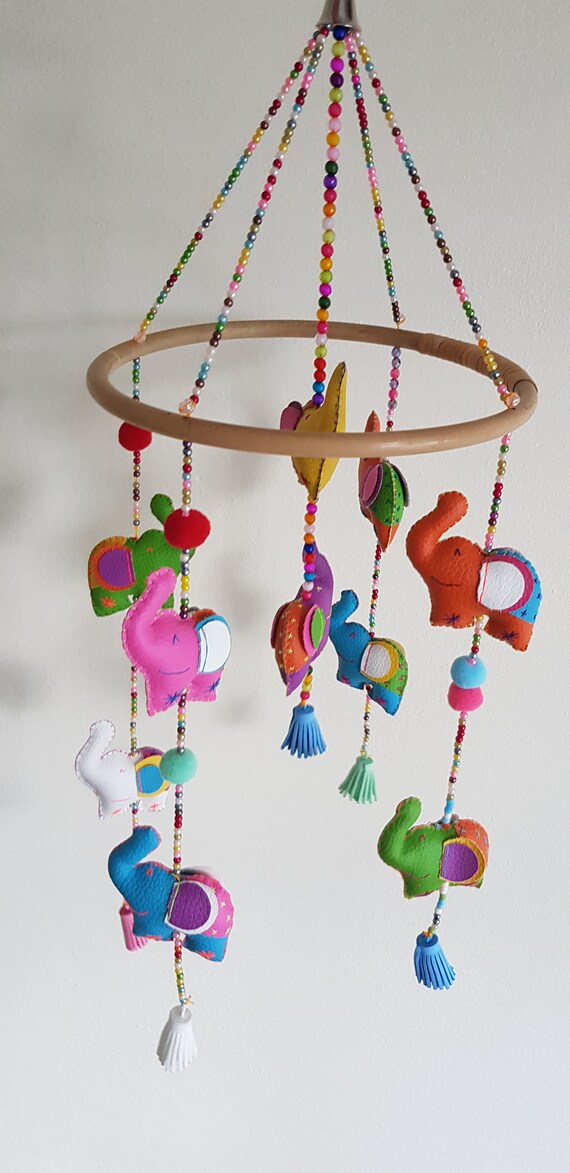 Artificial Leather Baby Crib Elephant Crib Hanging Elephant Etsy